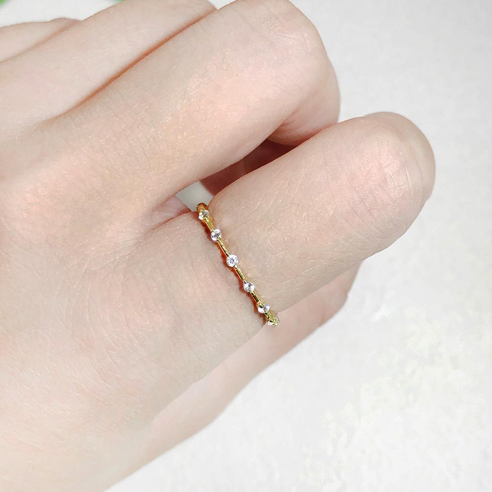 

Ins Style Dainty Rings For Women Kpop Geometric Cubic Zirconia Gold Color Fashion Finger Jewelry Wedding Party Girls Gift KAR221 10