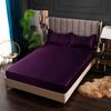 Solid Color Fitted Sheet Satin Rayon High-End Mattress Cover Elastic Band Sheets Sale Bed Sheet