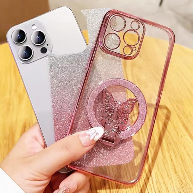 Butterfly Ring Stand Phone Case For MOTOROLA Moto G73 G53 G23 G13 G82 G84 G54 5G G72 G62 G52 G42 G32 G22 G60S G60 G31 G41 Cover