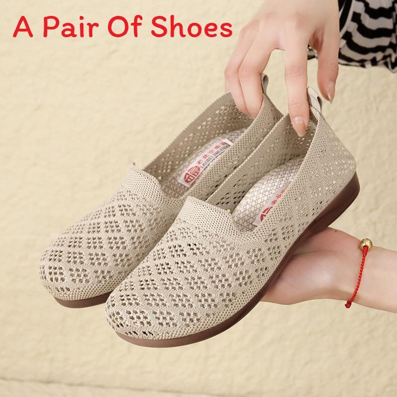 Women Summer Mesh Shoes With Breathable Pu Sole For Casual Daily Wear