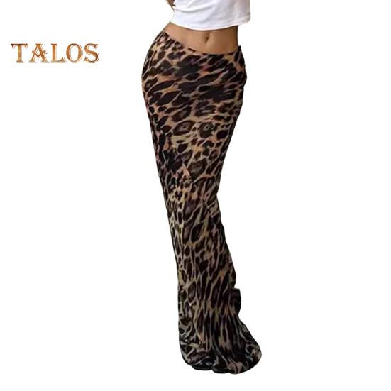 

Женская юбка с высокой талией и леопардовым принтом. Оболочка в форме рыбьего хвоста. Длина пола. Застежка-молния. Полуоткрывающаяся дышащая мягкая юбка для выпускного вечера. M кофейный