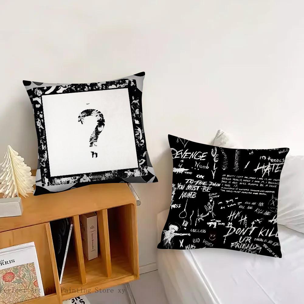 XXXTentacion Rap Hip Hop Music Singer Pillow Case Fashion Square Pillowcase Bedroom Sofa Room Ins Decoration Leisure Cushion
