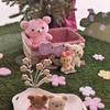 Rilakkuma Sakura Floral Bear Plush Toy Soft Stuffed Cuddly Sleeping Hug Pillow Home Decoration Birthday Gift For Adult Women