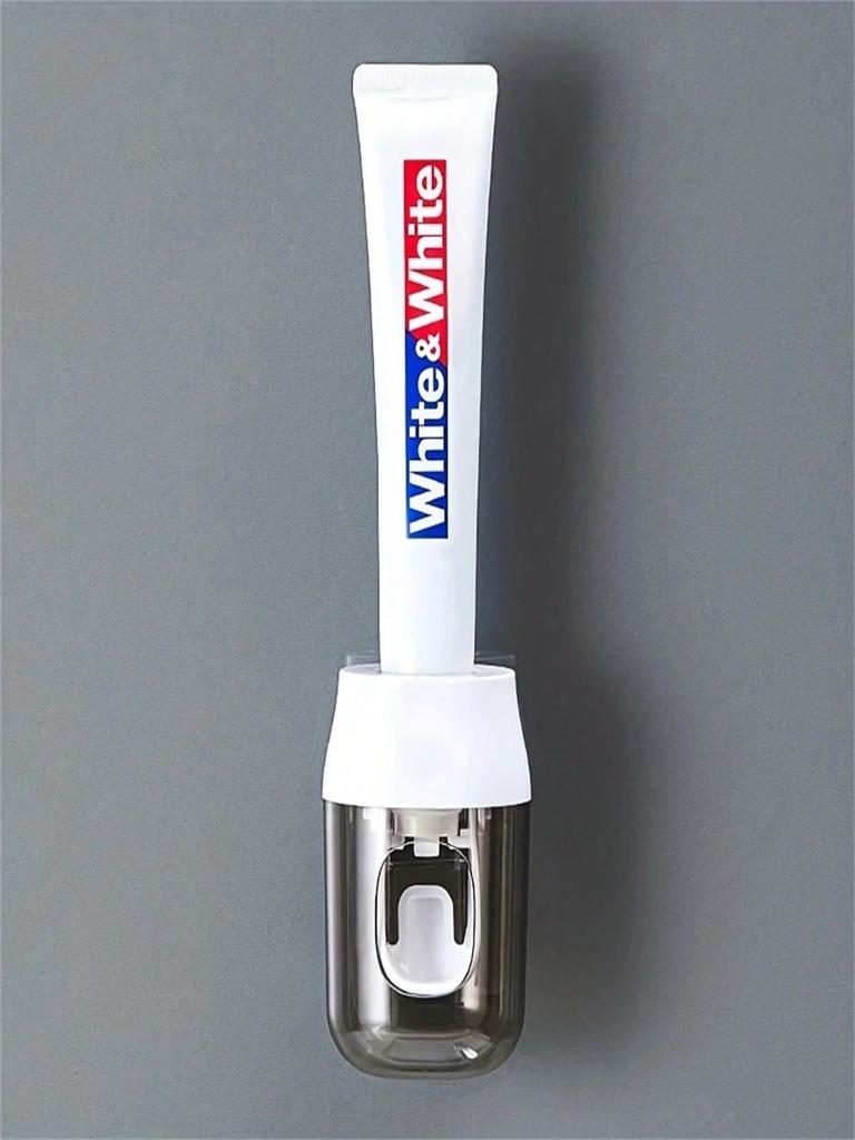 2Pcs Use This Automatic Hands-Free Toothpaste Dispenser and Wall-Mounted Bracket to Upgrade Your Bathroom