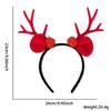 Brown Adorable Reindeer Antlers Headband With Red Pom Poms For Christmas Parties