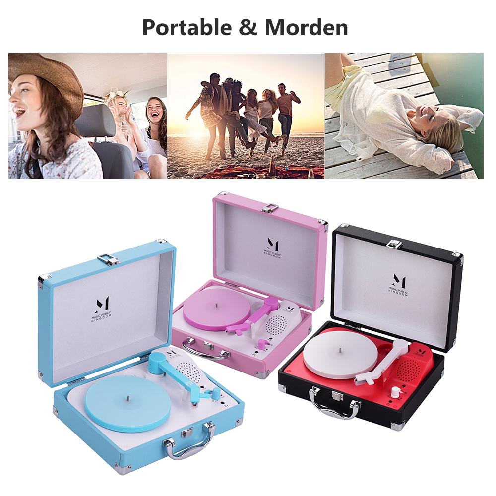 Vinyl Turntable Suitcase Phonograph 