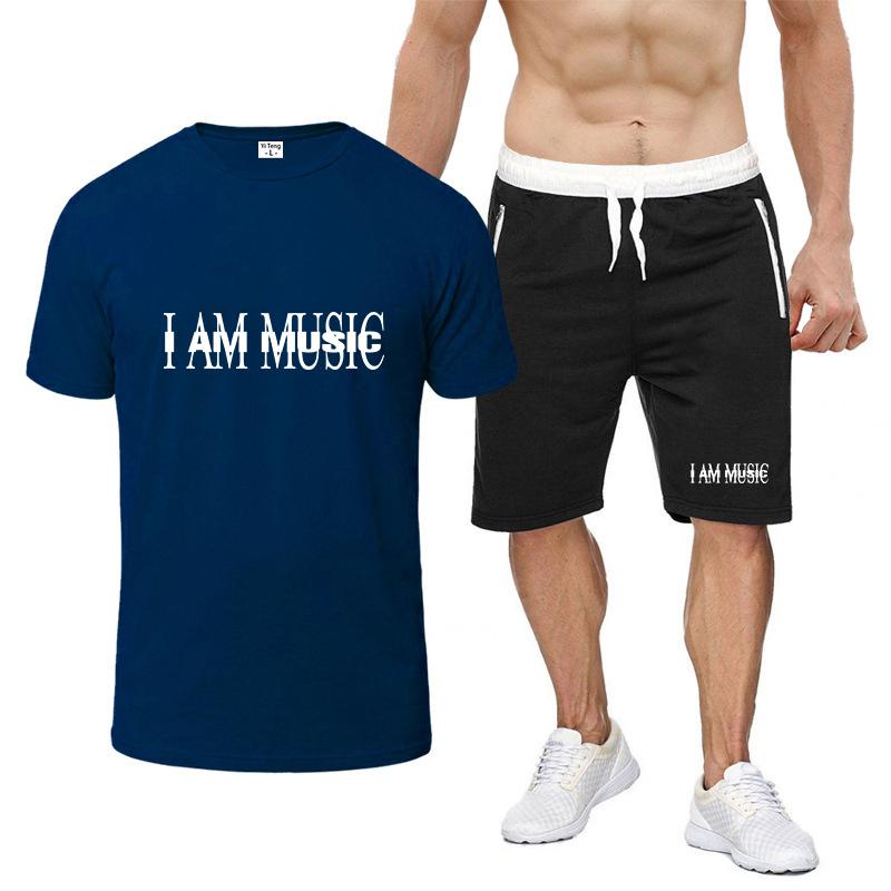 Летний мужской дышащий тонкий комплект из девяти цветов с коротким рукавом XL