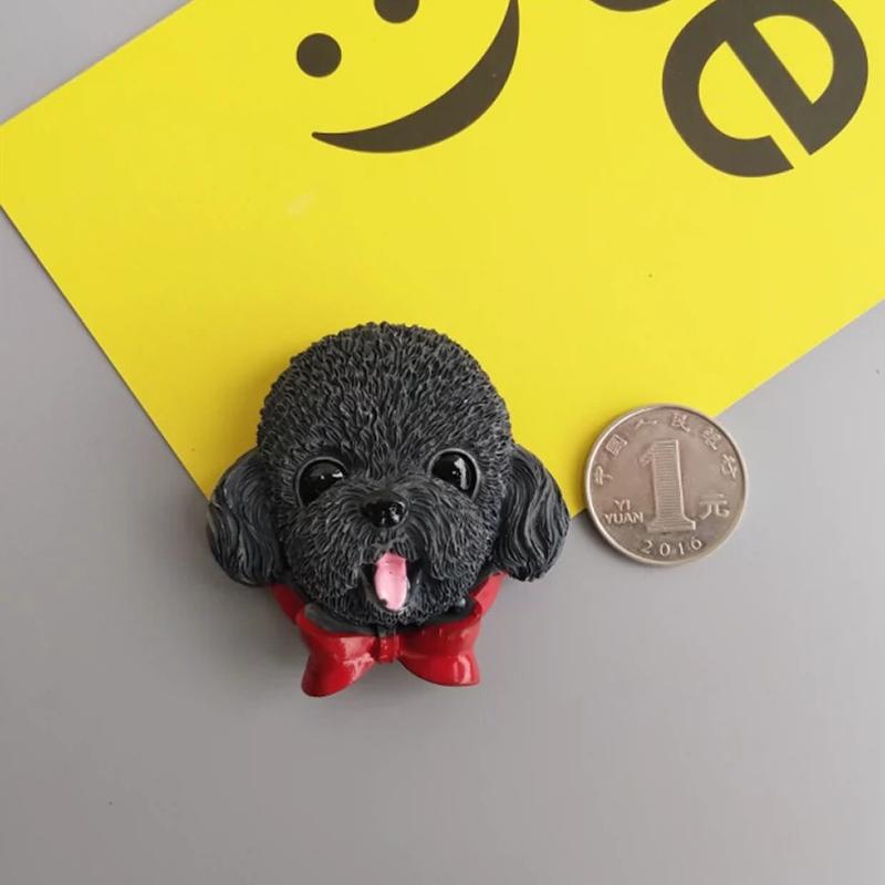 Niedliche Teddy-Hund Kühlschrankmagnete Cartoon Hunde Tier Ornament Whiteboard Spind Kawaii Magnete Heimdeko Souvenir Besonderes Geschenk