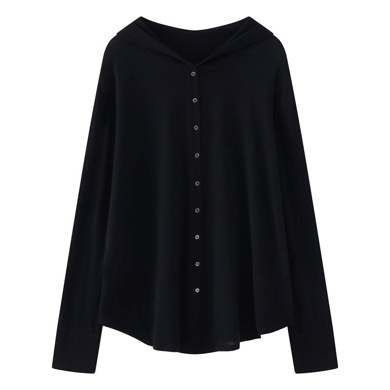 Spring 2026 Women's Hooded Cardigan: Cozy, Fashionable, Solid Color Knitwear.