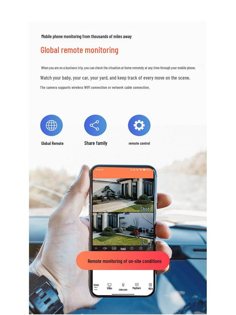 Wireless Outdoor WiFi Camera with Mobile Humanoid Tracking & HD Dual-Picture Mode