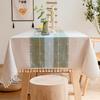 Party Extended Table Cloth Art Walmart Restaurant Plaid Cotton And Linen Tassel Simple Modern Color Matching Tablecloth Cover