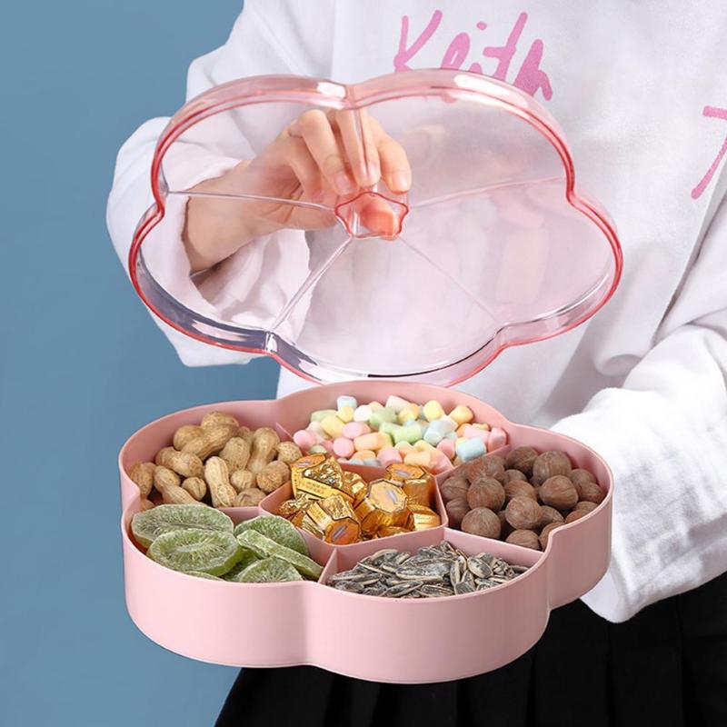 Candy 1/2 Tier Nut Bowl Storage Container Party Snack Box Floral Snack Box