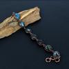 Labradorite Bracelet Handmade Jewelry, Copper Electroformed Bracelet Designer Gemstone Jewelry Adjustable Chain Bracelet Gift For Mom