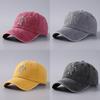 Flying Turtle Cotton Baseball Cap With Vintage Wash And Wide Brim For Casual Wear