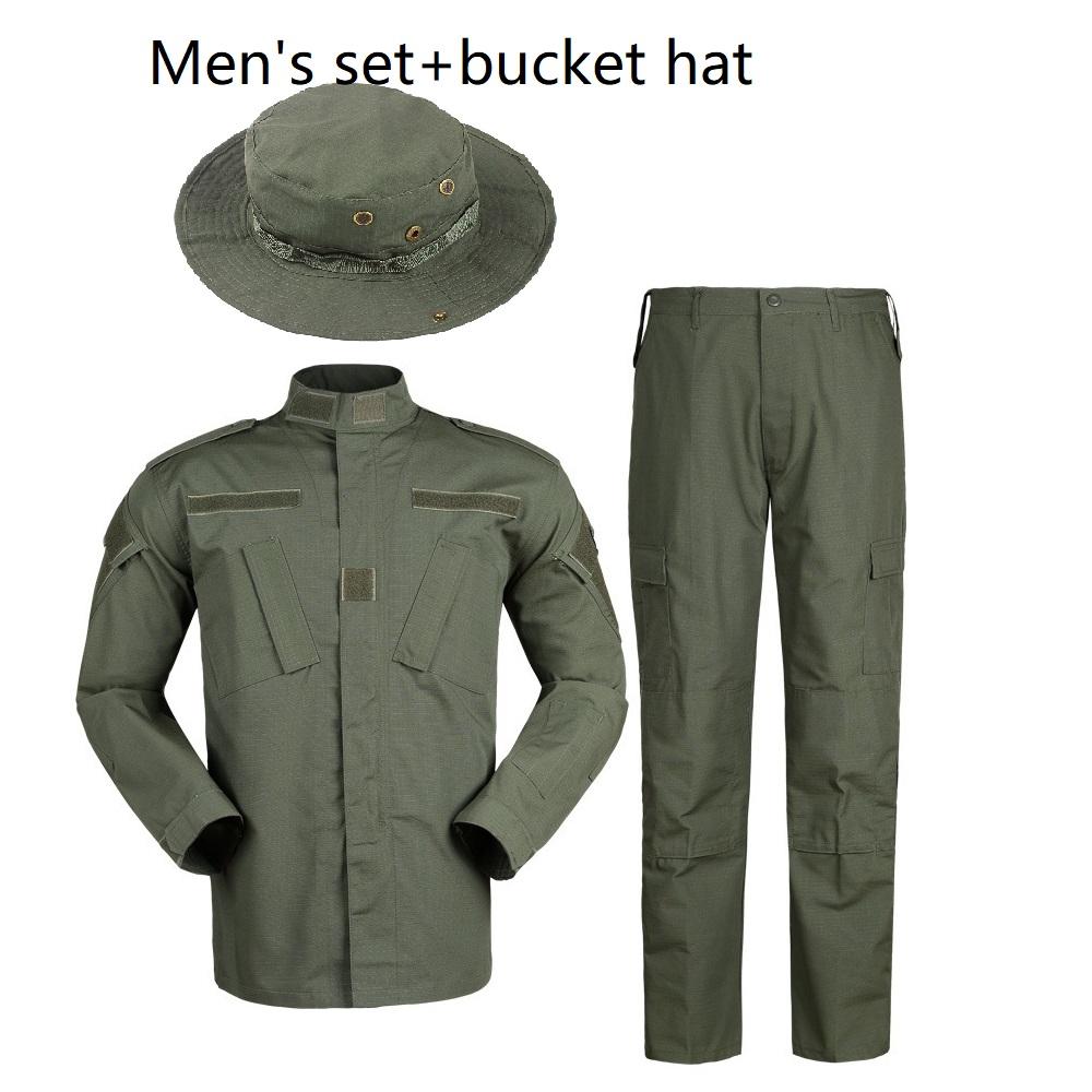 

Зеленый костюм из рипстопа, блузка, брюки-карго, комплект со шляпой