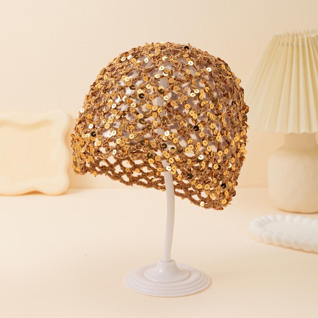 Women's Hair with Sequins Hollow Mesh Headpiece for Party and Fashion