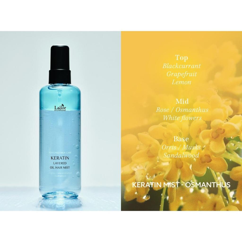LADOR Keratin Perfume Hair Mist 130ml Shine Boost Fragrance Hair Care (2 Types)