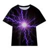 Source manufacturer, new children's clothing, lightning series children's short-sleeved T-shirt 3D printed short-sleeved T-shirt short-sleeved