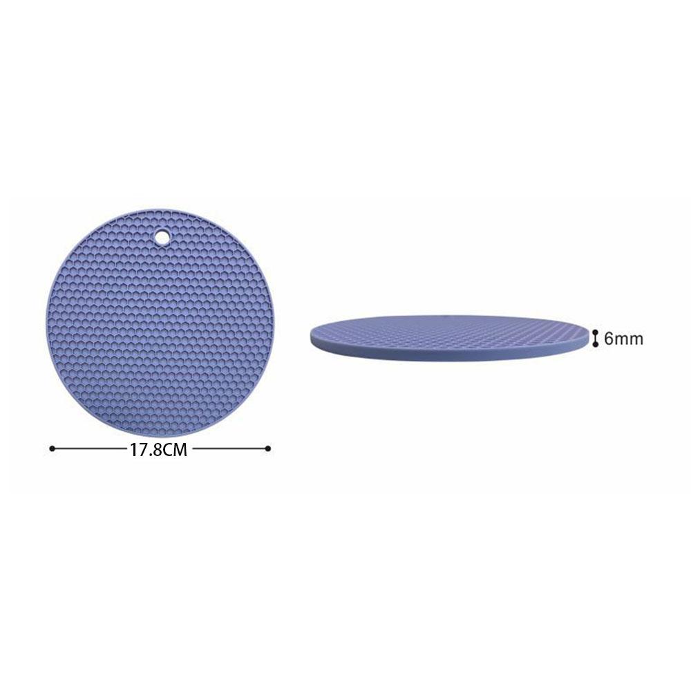 18cm Round Silicone Non-slip Heat Resistant Mat Coaster Cushion Placemat Pot Holder Kitchen Accessories