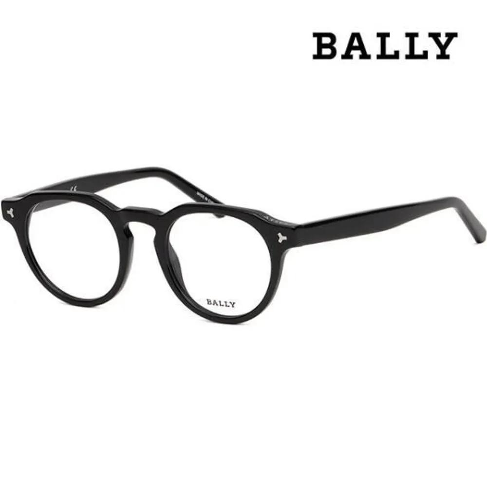 [Bally] Eyeglass Frames BY5020 001 Round Fashion Horn-rimmed Frames