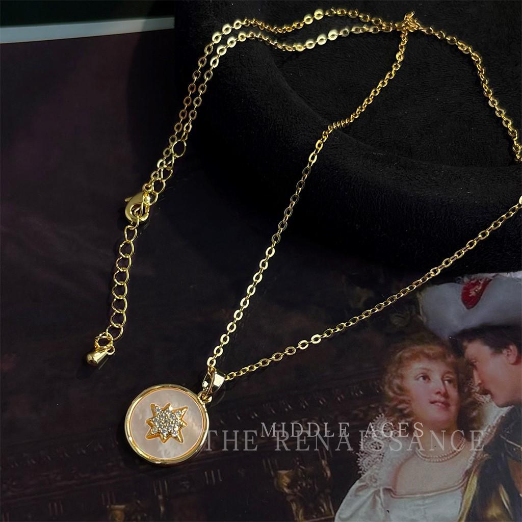 ~ Светящаяся звезда циркон геометрический натуральная ракушка ожерелье модные items для темперамента