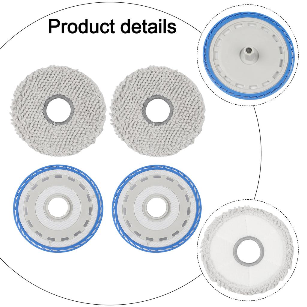 Mikrofaser-Mopptuchhalter-Set für Ecovacs Für DEEBOT Für Pro Für Omni Waschbar und Langlebig Reinigungslösung
