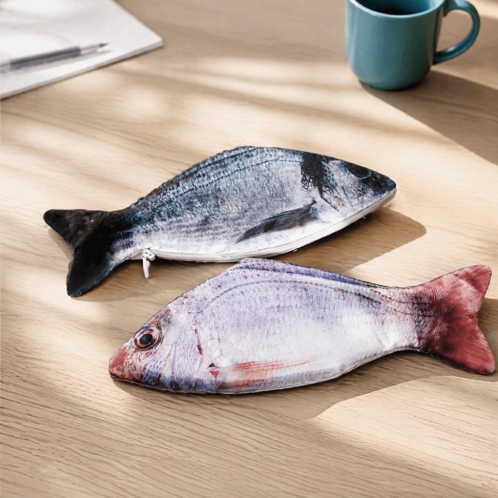 Funny Salted Fish Shape Pen Bag Cute Design Stationery Storage Bag Fish Pencil Case Children