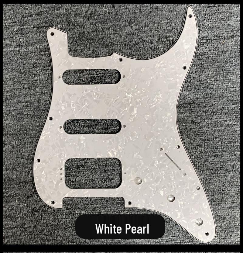 ST Elektrický kytarový pickguard SSH Panel z hliníkové fólie s duálními velkými kulatými otvory pro snímače