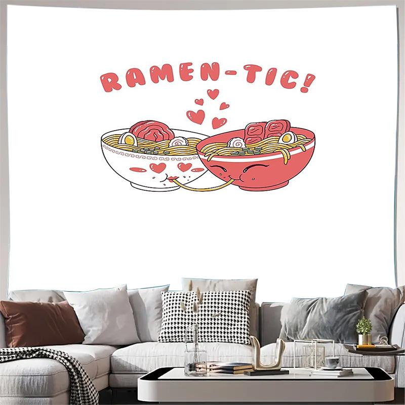 

Anime Ramen Noodle Tapestry Japanese Food Wall Hanging Decor Bedroom Dorm Room Aesthetic Wall Art Home Decoration Gift 74x94cm(29x37in)