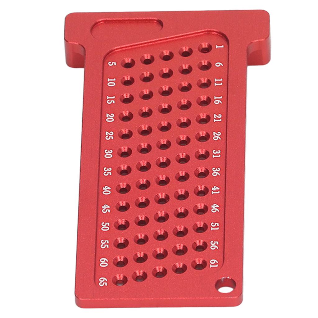 65mm Woodworking Hole Positioning Scribing Gauge Aluminum Alloy Portable Scriber Ruler for DIY Red