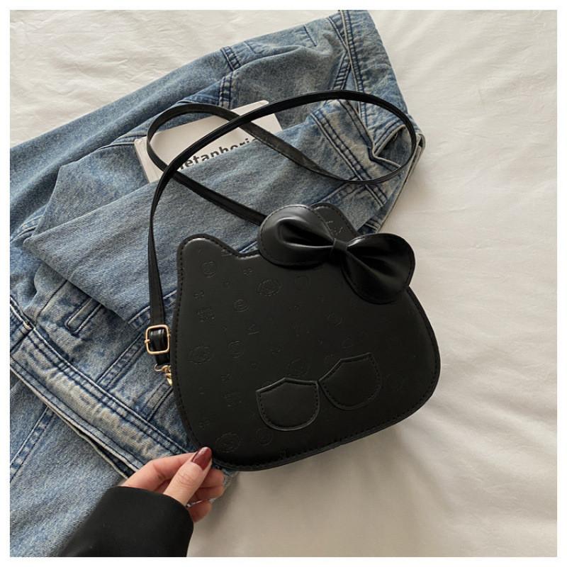 Cute Shaped Cat Butterfly Bow Decoration Women Casual Shoulder Bag For Use Daily