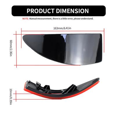 2X For Gen2 Lexus IS250 IS350 Sedan 2006-2013 Smoked / Red Lens Car Rear Bumper Reflector Tail Brake Light Cover Shells No Bulb