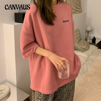 Summer Round Neck Loose Short Sleeve T-shirt Women's Casual Plus Size Tops