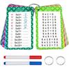 13 Pcs with 2 Dry Erase Markers Multiplication Flashcards Table Flash Cards  for 1st To 3rd Grades
