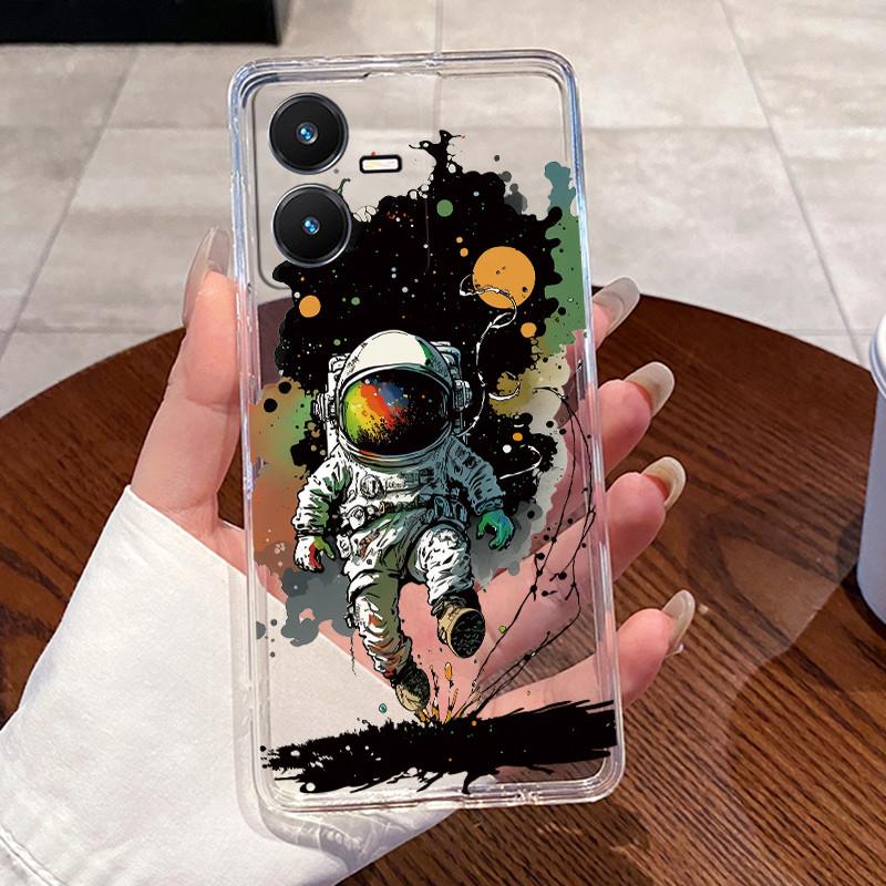 Jelly Casing For Vivo Y22 Y22s Y22t V2206 V2207 Clear Silicone Soft TPU Back Cover VivoY22 Y 22S 4G Cute Cat Heart Phone Case