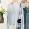 Women's Gentle Style Bamboo Linen Knit Cardigan - Lightweight Sun Protection for Summer