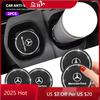 2026 Hot 1/2pcs Non-slip Car Diamond Water Cup Pad Rhinestone Silicon Mat For Mercedes Benz B/C/E/S Class A Class C200L GLC GLK