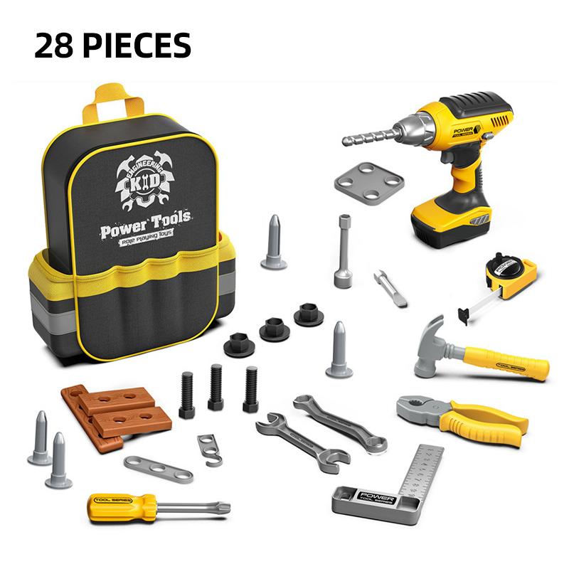 Non-Toxic Kids Toolbox Kit Simulation Repair Tools Diy Toy Drill Plastic Game Learn Engineering Puzzle Educational Toys Gifts For Children