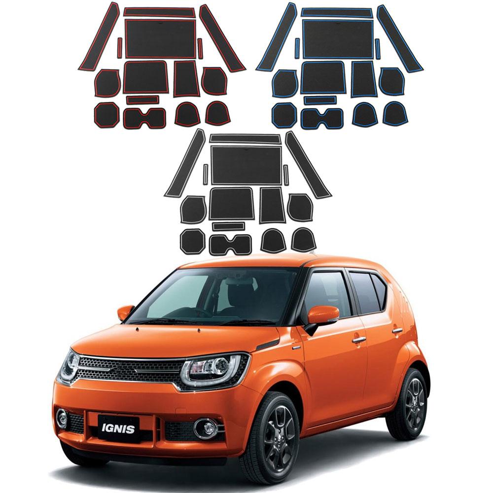 Gate Slot Cup Pad Car Mat Anti Slip for SUZUKI IGNIS Non-Slip Door Groove Mats Rubber Coaster Interior Accessories
