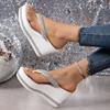 Women Summer Platform Sandals Lightweight Slip-on Wedges Sandals Beach Slippers Wedge Heel Non-slip Deodorizing Casual Shoes