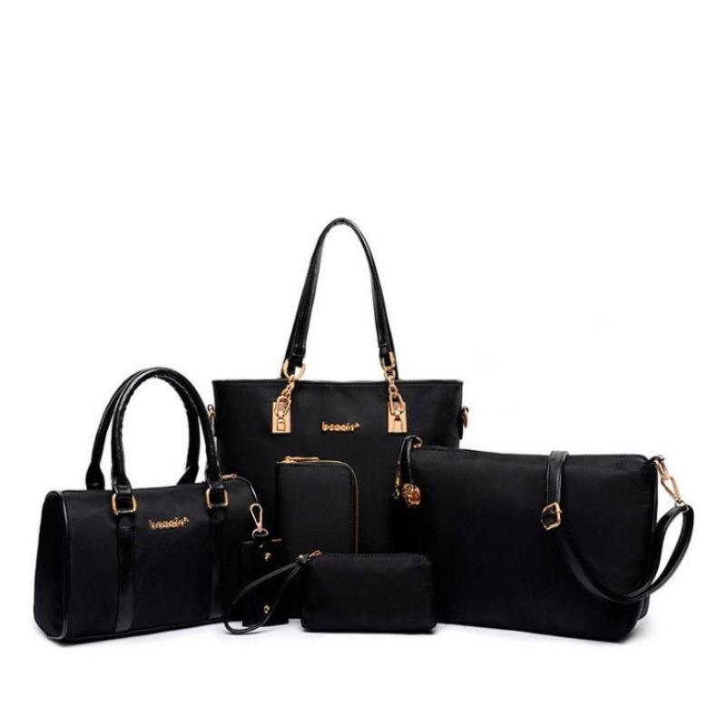 ew women's , fashionable nylon cloth mother and child bags, six-piece set, portable one-shoulder messenger women's bags
