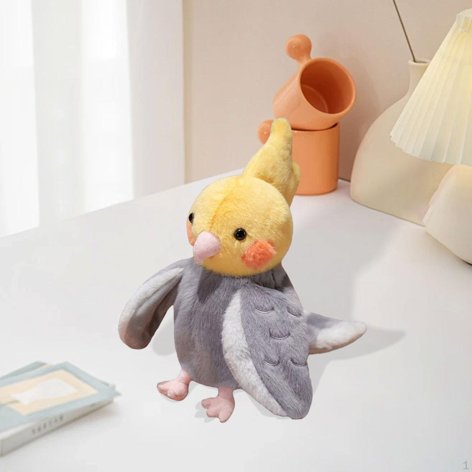 

Parrot Hand Puppet, Interactive Bird Kids Gift, Doll for Counting Games Yellow and Gray