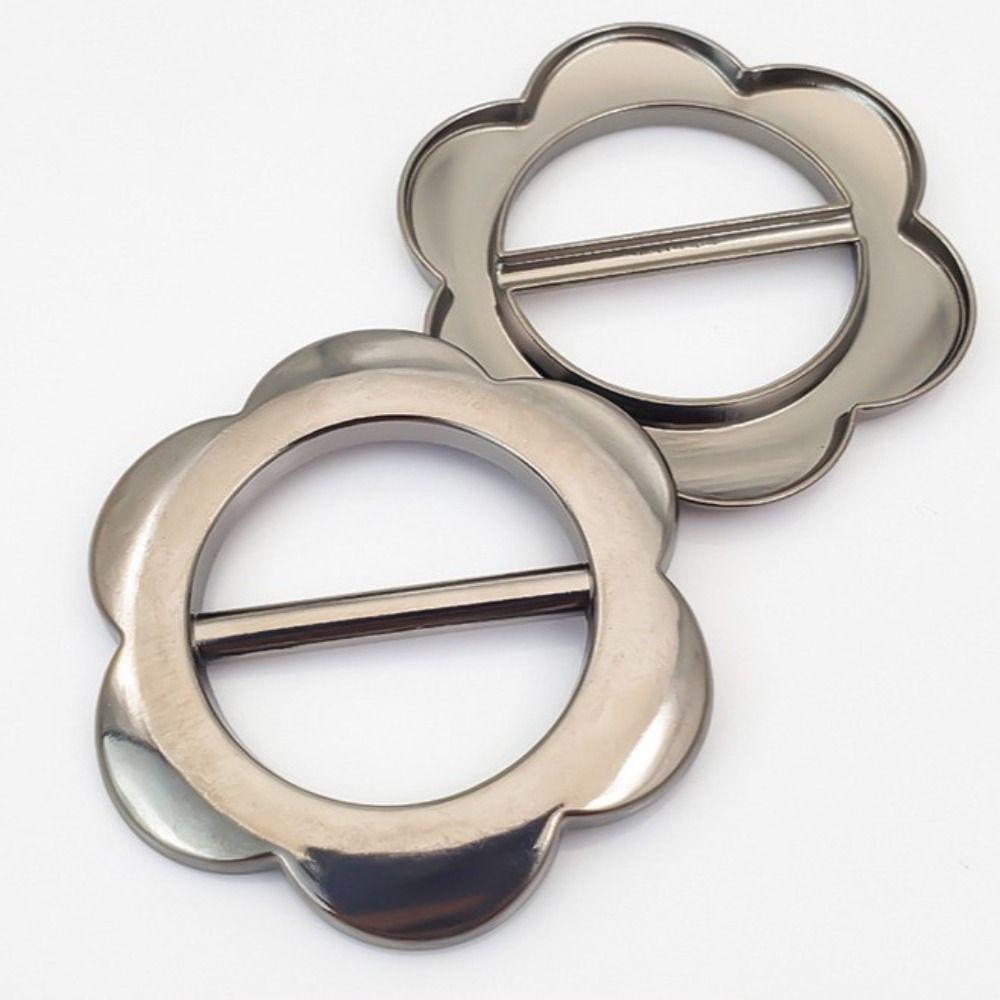 Round Waist Adjustment Fixed Snap Flower Heart Clothing Corner Knotted Buckles Classic   Women