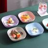 Multi-purpose Dining Plate: Small, Plastic Side Dish with Base - Perfect for Snacks, Fruits, and Portioning.