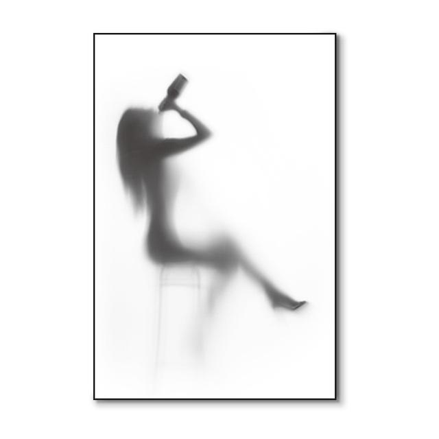 

Современный простой стиль рисунок черный, белый цвет холст картина абстрактное боди-арт изображение украшение дома плакат настенная живопись декор комнаты 21cm×30cm NoFrame