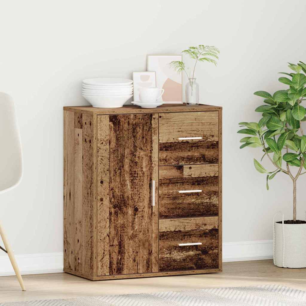 Sideboard Reclaimed Wood 60 X 31 X 70 Cm Engineered Wood