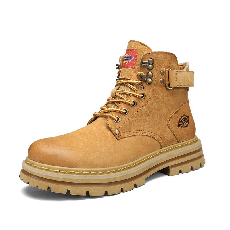 

Зимний новый продукт для активного отдыха тренд ретро инструменты альпинизм нескользящие большой размер средняя помощь коричневые мужские кожаные ботинки Martin 39