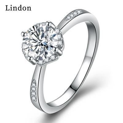 Lindon Classic Copper Alloy Zirkónový prsteň Dámske šperky Svadobný darček na párty