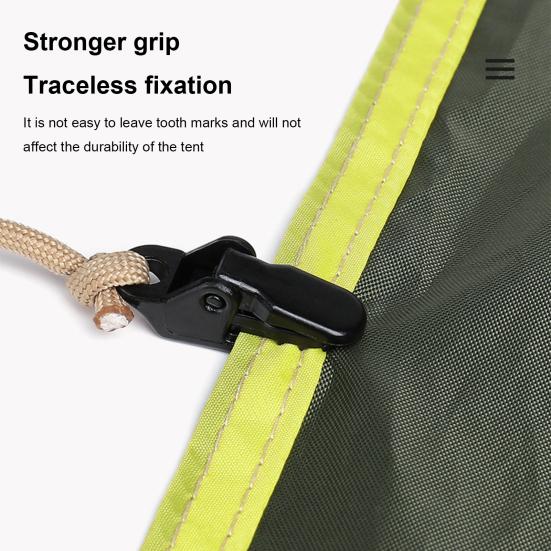 10Pcs Camping Crocodile Clip Portable Inverted Teeth Design Camping Canopy Clip Wind Rope Fixing Clip Awning Fixing Clamp