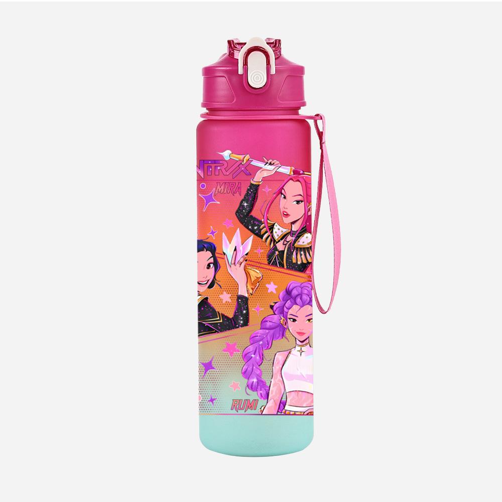 Anime Demon Hunters Printed Character Water Cup Demon Hunters Outdoor Portable Drinking Bottle for Boy Girl Gift
